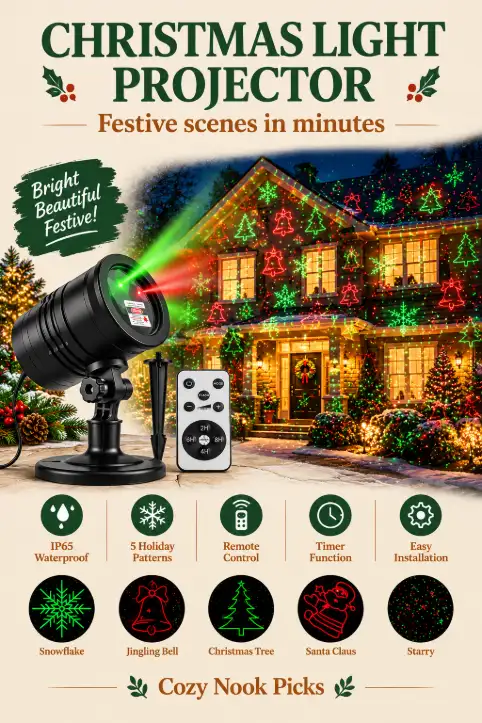 Christmas Laser Lights, Projector Lights Landscape Spotlight Red and Green Star Show