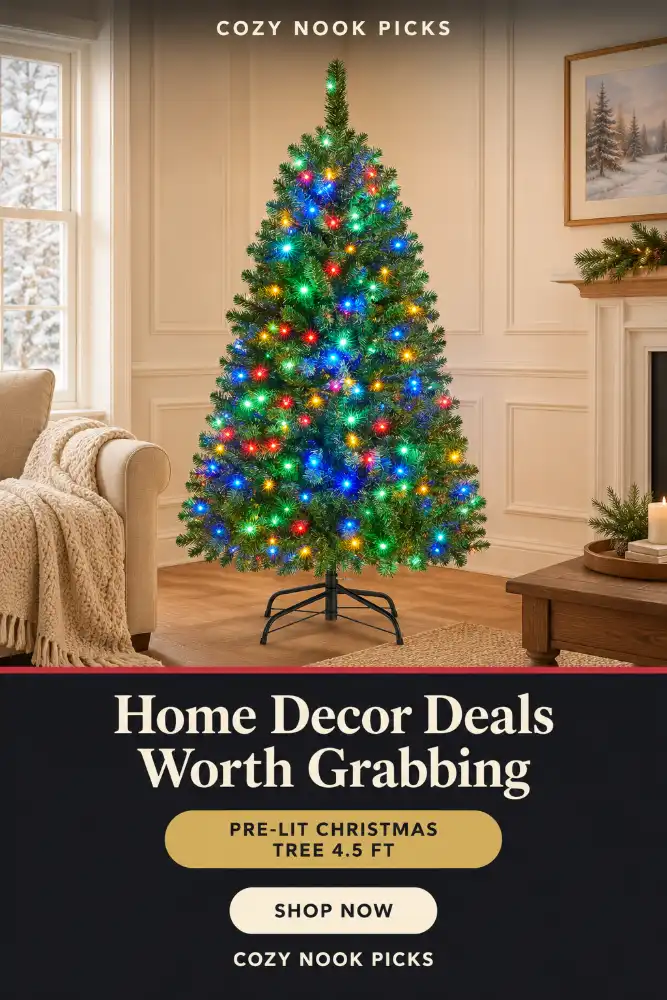 Pre-Lit Christmas Tree 4.5 Ft: Discover Cozy Holiday Charm With 150 Multicolor LED Lights